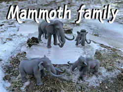 Mammoth family Ice Age