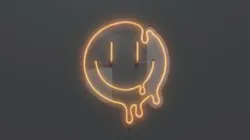 Melting Smiley Face - Neon Sign