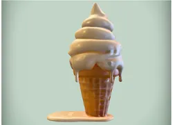Realistic Ice cream cone