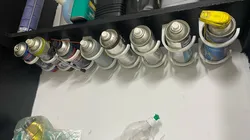 under shelf spray can holder