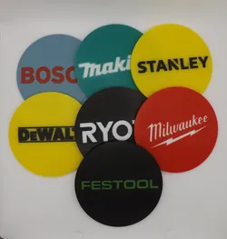 coasters dewalt makita stanley ryobi milwaukee festool bosch