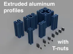 Extruded aluminum profile 2020 2040 3030 4040 4080 8080 with T-nuts