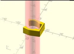 LED Strip clip for pipes or poles (parametric)
