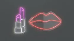 Lips And Lipsticks - Neon Sign