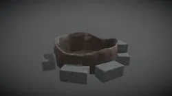 Low poly Fire barrel