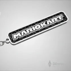 Mariokard logo keychain