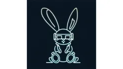 Techno Bunny Stencil Art