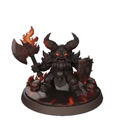 3D printer bestanden | 3MF | Infernal Dwarf Warlord