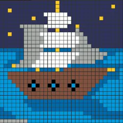 Boat/Ship Pixel Art Puzzle
