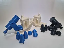 Cannon backpack for original Benchy (print-in-place)