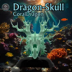Coral Dragon Skull / Korallen Drache Schädel