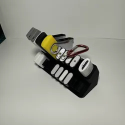 Creality Cloud | USB Drive Storage with Cap holders (Angled Magnetic Ver) | ملفات الطابعة ثلاثية الأبعاد