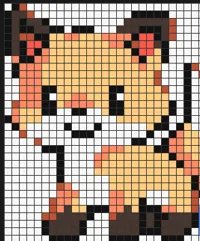 Fox Pixel Art Puzzle