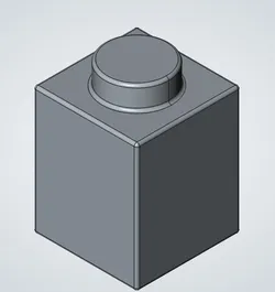 LEGO Compatible 1x1 brick - parametric