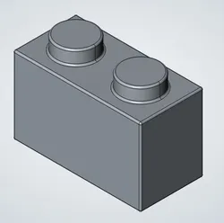 LEGO Compatible 1xn brick - parametric