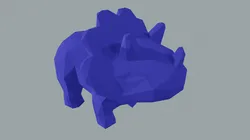Low Poly Cute Triceratops