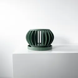 The Rene Orchid Planter Pot with Drainage: Tray Included | Modern and Unique Home Decor for Orchids and Plants | STL File