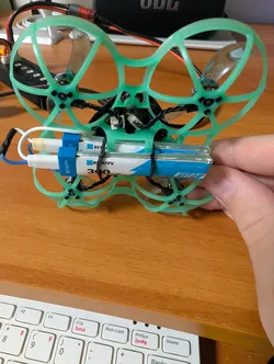 2 1s 300mah batteries holder for 75mm whoop frame