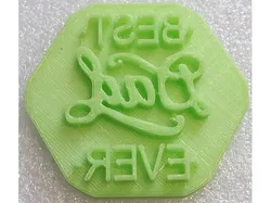 Best Dad Ever Fondant Stamp
