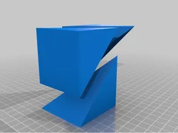 Cube divided into 3 equal parts - pyramids