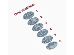 Oval Bases "Walkway" 75x46mm
