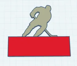 Personalized 2D Hockey Name Plate