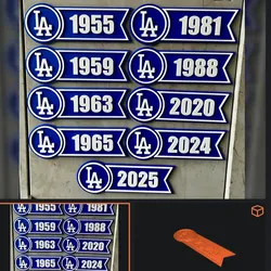 مجاني Badges & Coins STL تنزيل - Dodgers 2025 World series Pendant - Randy Heagle
