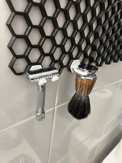 Shaving Brush Holder for Honeycomb Storage Wall (HSW)