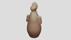 Wooden African object: powder flask
