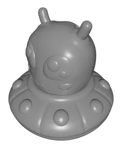 Alien & Cat UFO Keychains