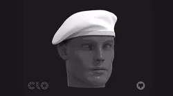 BASIC MILITARY BERET mv2 highpoly 3D model