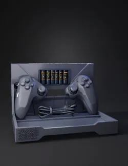 Create a detailed 3D printable multifunctional gaming desk organizer