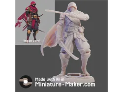 Cyberpunk Assassin Miniature - Custom miniatures with Miniature-Maker.com