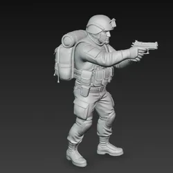 Escape from tarkov soldier whit gun 1
