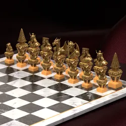 Gothic Chess Pieces – Demons Dragons Dark Fantasy – 3D STL