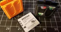 Pentax D-LI68 Battery and SD / MicroSD holder (with STEP file)