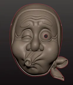 Sculptures & Artworks STL Download - Máscara Hyottokoby Evilhannya