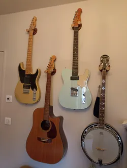 support pour guitare basse banjo folk