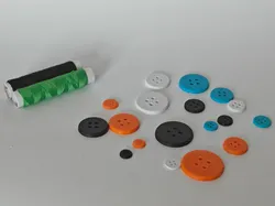 3D printer bestanden | 3MF | Classic 4-Hole Flat Buttons | 18 Sizes (12L to 40L)