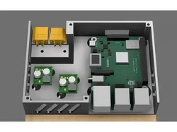 Creality CR10 10S RaspberryPi Octoprint Holder with LED and build in step downs