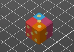 Multicolor Color Test Cube Dice