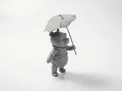 Winnie Pooh Umbrella Figurine Cartoon 3D Printable