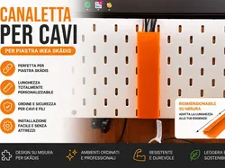 canaleta de cables apta para placa Skadis - Ikea  - Modelo de impresión 3D gratuito