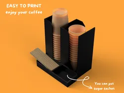 Coffee Cup & Stirrer Organizer - MODULAR/SPLIT
