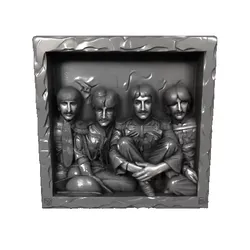 Fișiere pentru imprimante 3D | Fișier 3MF | the beatles Stone Painting