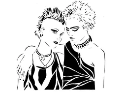 Punk Chicks stencil