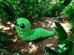 Adorable gusano verde Modelo 1