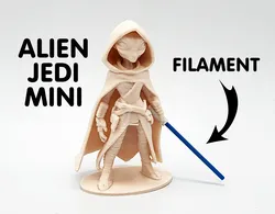 Alien Jedi Miniature w/Filament Lightsaber