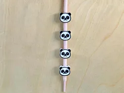 Cute Panda Hoodie Drawstring Beads