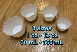 Easy-pour mixing cups for epoxy, resin, silicone - Multiple sizes